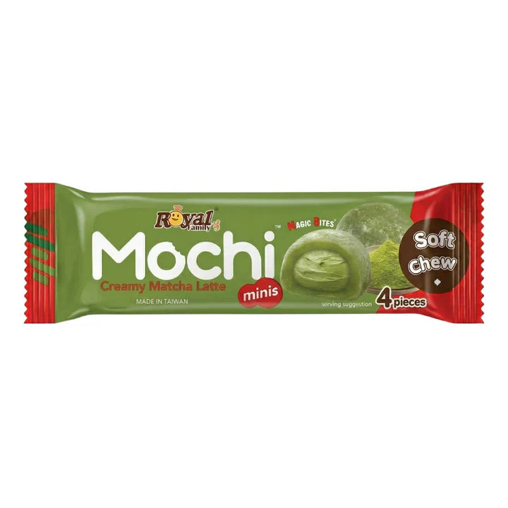 Royal Family Mochi Minis Matcha Latte, mochi al gusto di matcha da 40g (Confezione da 12)