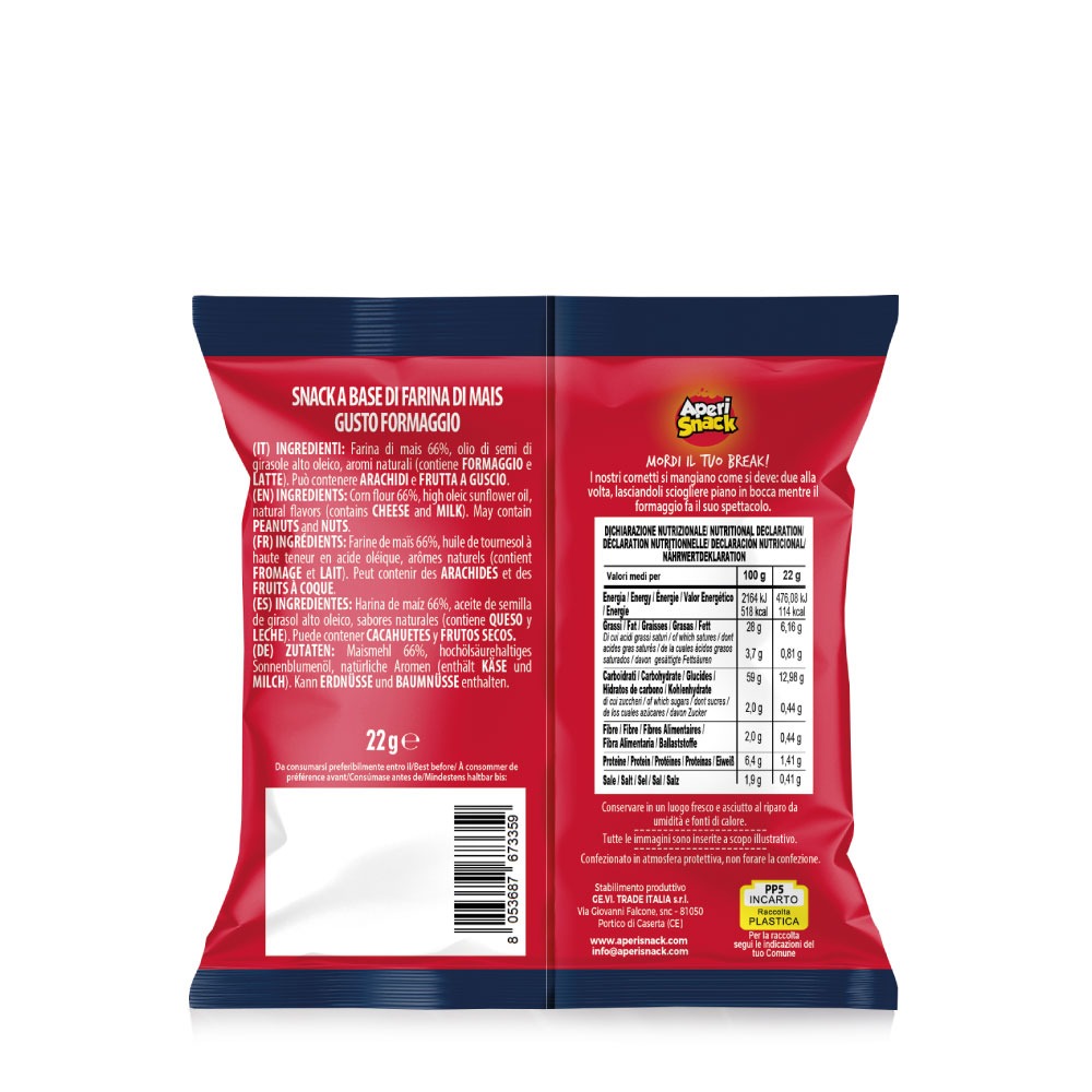 Smiles Cornetti al Formaggio Mono 22 g