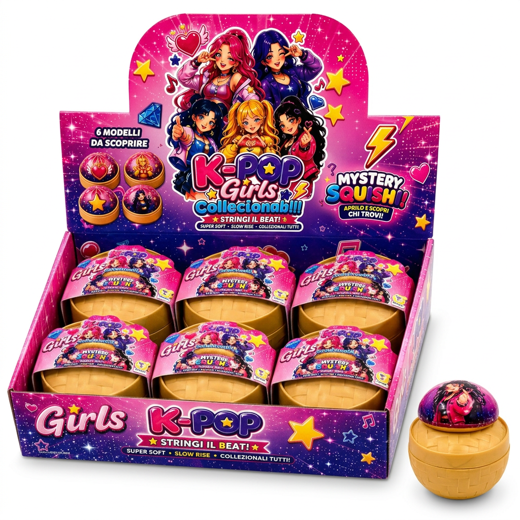 Espositore K-Pop Girls con capsula affiancata