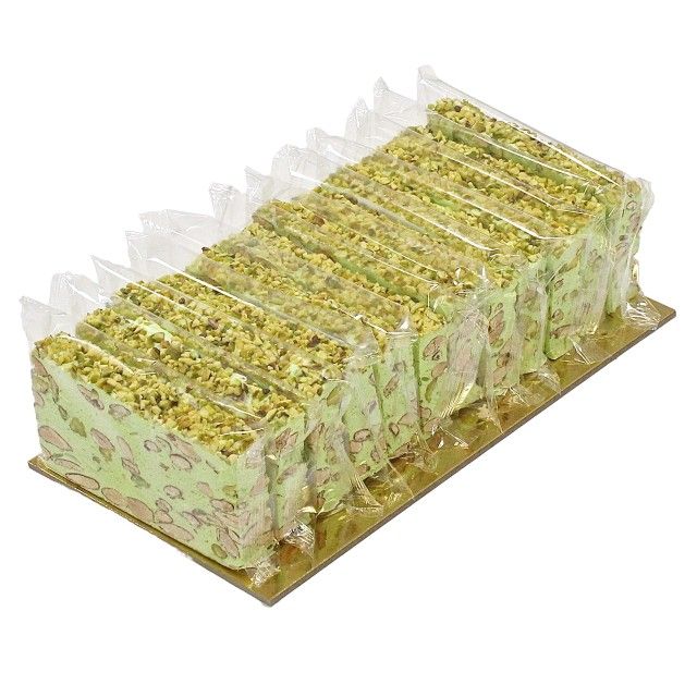 Torrone Tenero al Pistacchio e Mandorle a Fette