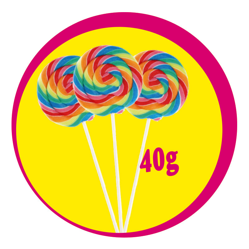 Swirl Rainbow Lollipop Tutti i Frutti 40g