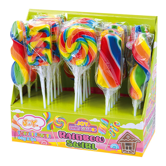 Swirl Rainbow Mix Lollipop x 24