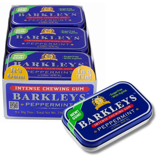 Barkleys Peppermint Chewing Gum Confezione da 12 Pezzi gr 500