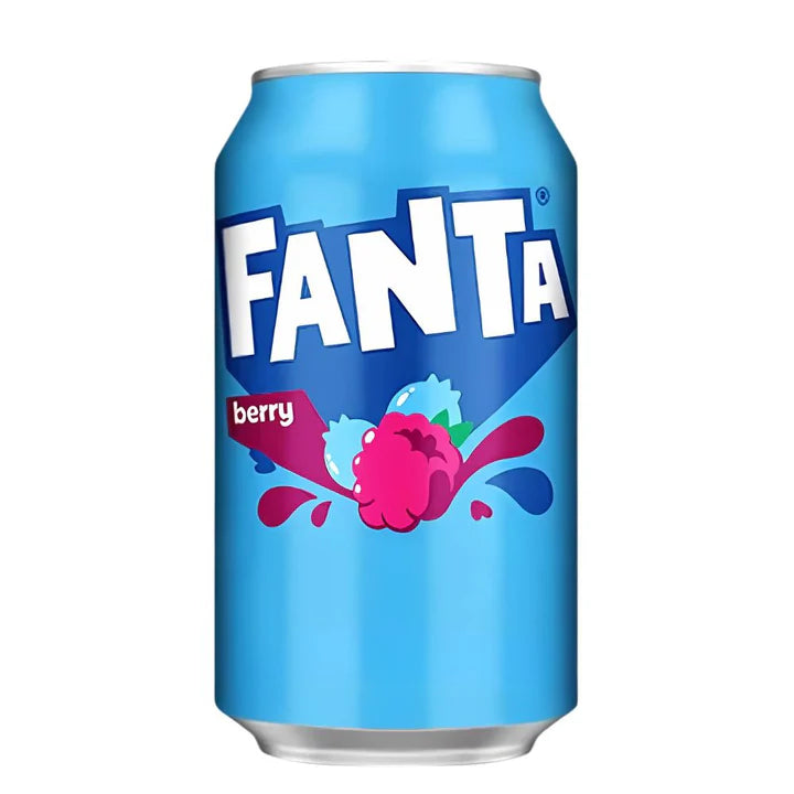 Fanta Berry, bevanda al mirtillo blu da 355ml (confezione da 12)