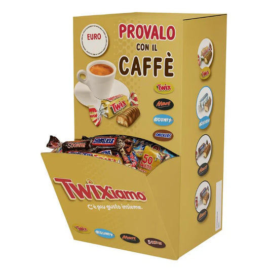 Espositore Miniatures Twix Mars Bounty Snickers 100 Pezzi