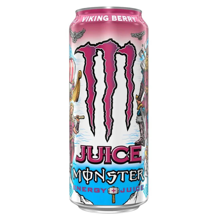 Monster Juice Viking Berry, energy drink al gusto frutti di bosco da 500ml (Confezione da 24)
