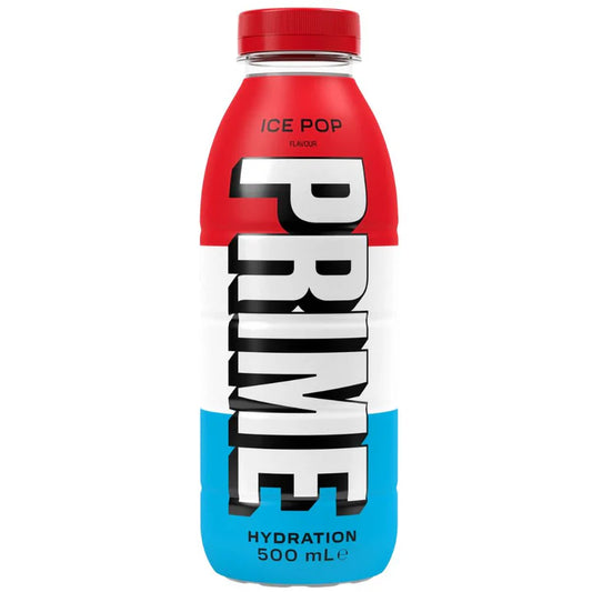 Prime Hydration Ice POP Sucette Glacée, energy drink di Logan Paul al gusto ghiacciolo da 500ml (Confezione da 12)