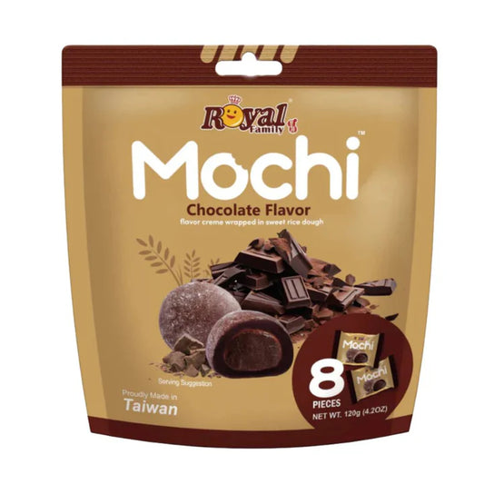 Royal Family Mochi Chocolate, mochi al gusto di cioccolato da 120g (Confezione da 12)