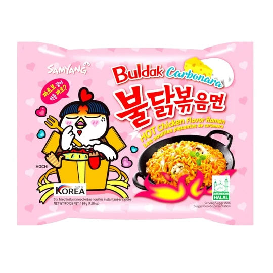 Samyang Buldak Carbonara Hot Chicken Flavor – Noodles Piccanti 130 g