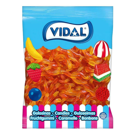 Vidal Big Worms Caramelle Gommose Confezione da 1Kg