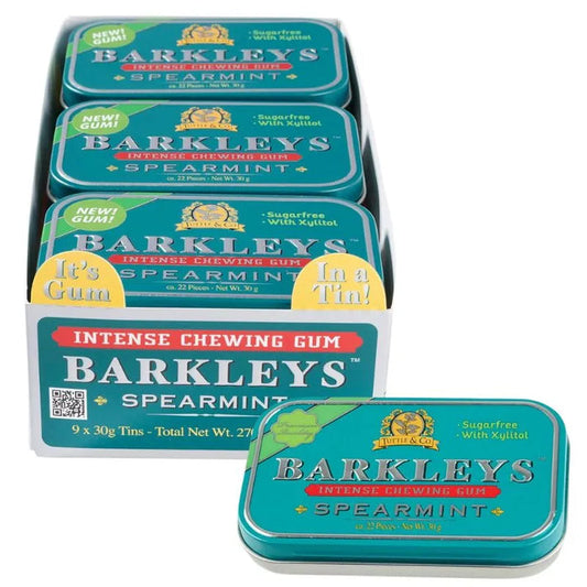 Barkleys Spearmint Chewing Gum Confezione da 9 Pezzi gr 500