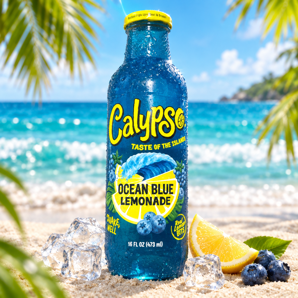 Calypso Ocean Blue Lemonade in ambientazione tropicale