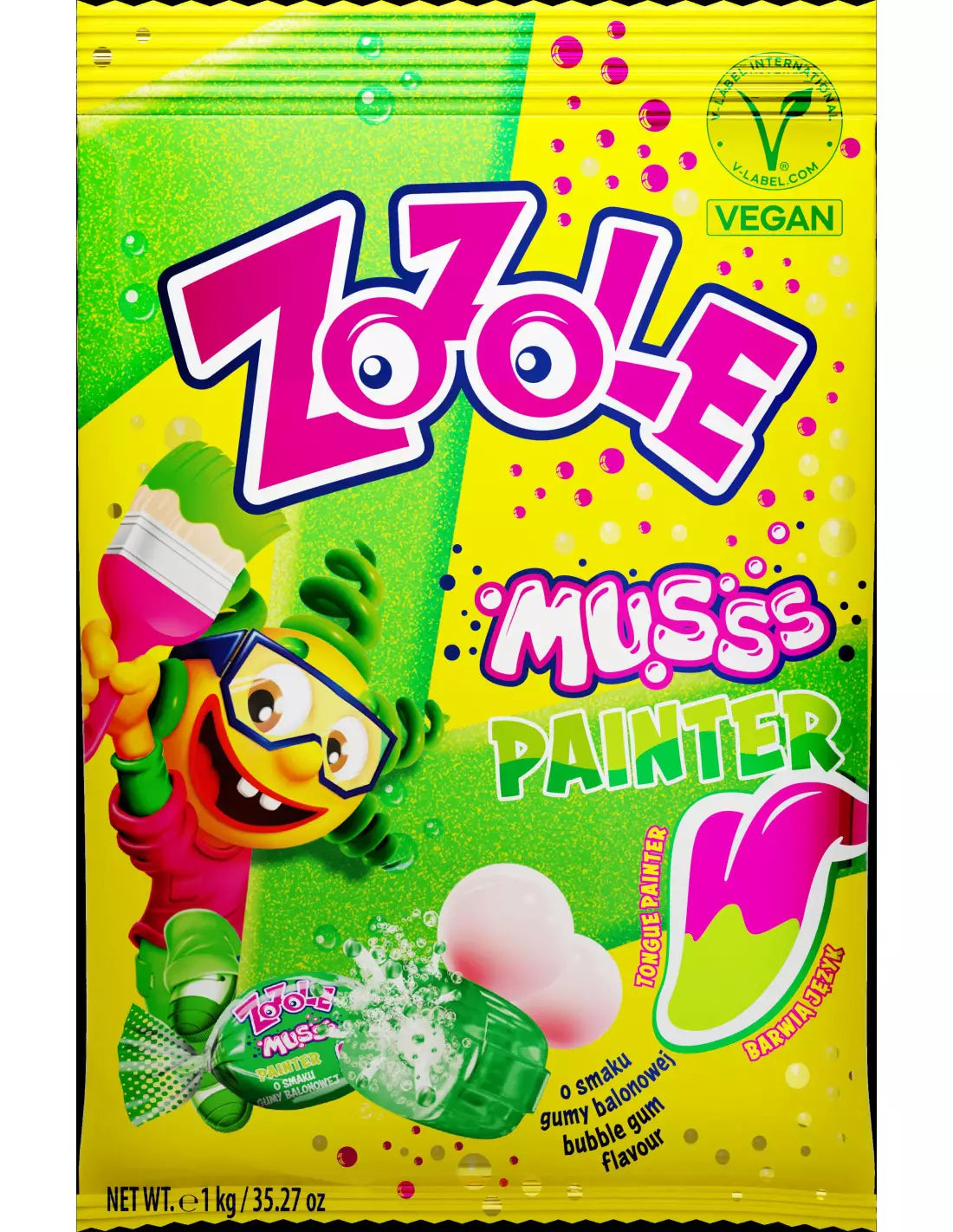 Caramella Zozole Bubble Gum Colora Lingua Fizzy Kg.1
