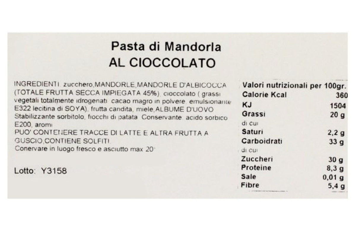 Biscotti Cioccolato alla Pasta di Mandorla gr 250