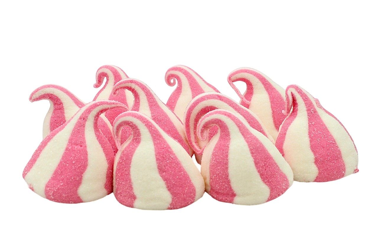 Ciuffo Elfo Fragola Bicolore Rosa Bianco Marshmallow Fini Senza Glutine 1000g