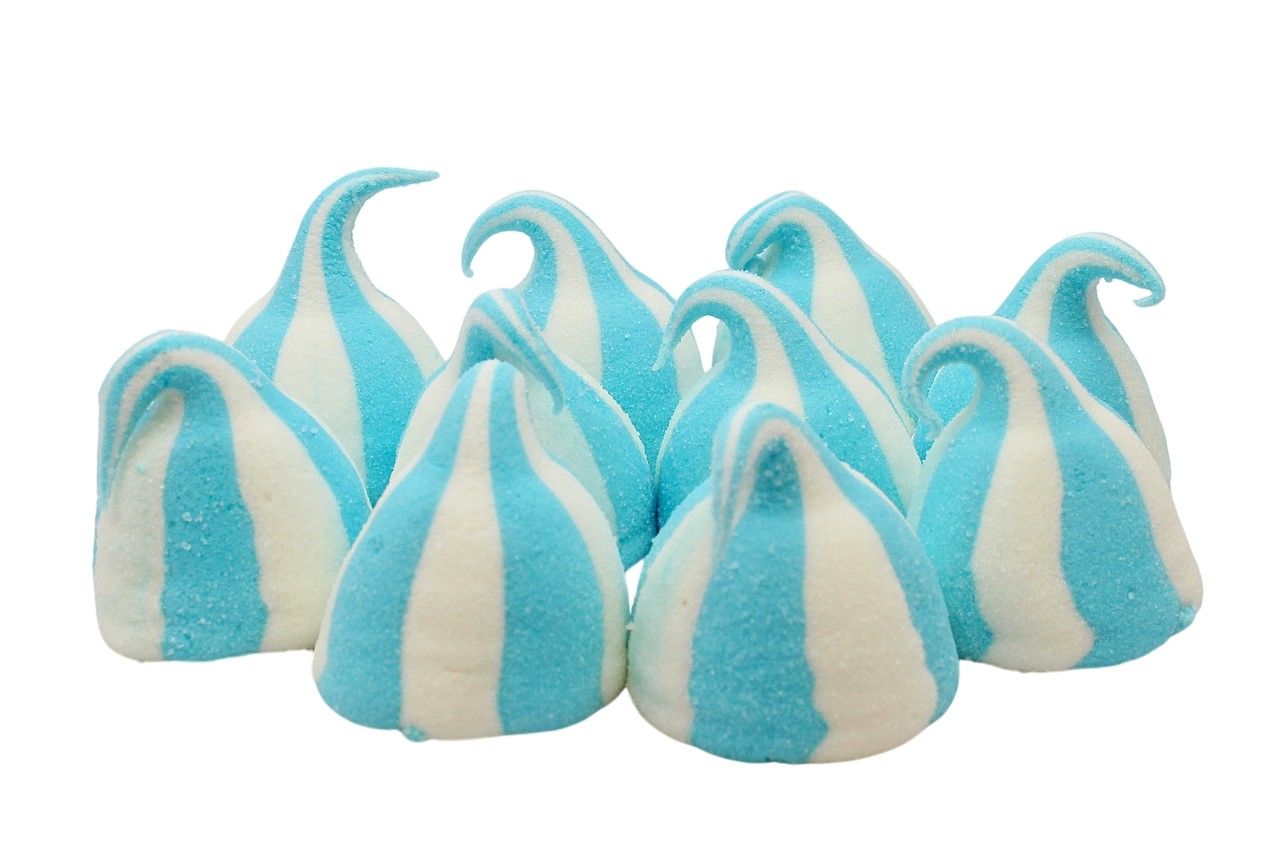 Ciuffo Elfo Lampone Bicolore Azzurro Bianco Marshmallow Fini Senza Glutine 1000g