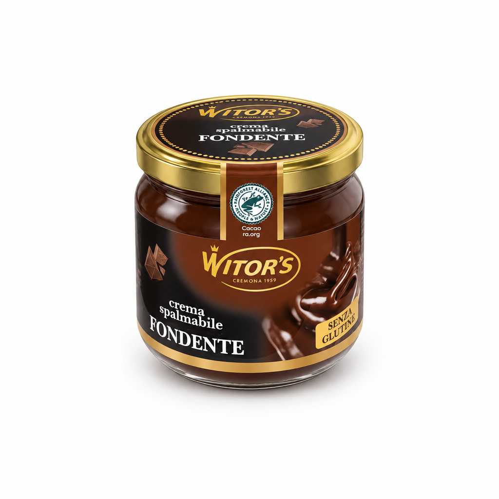 Crema fondente Witor’s su sfondo bianco