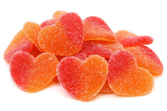 Cuori Pesca Gommosi Zuccherati 100g
