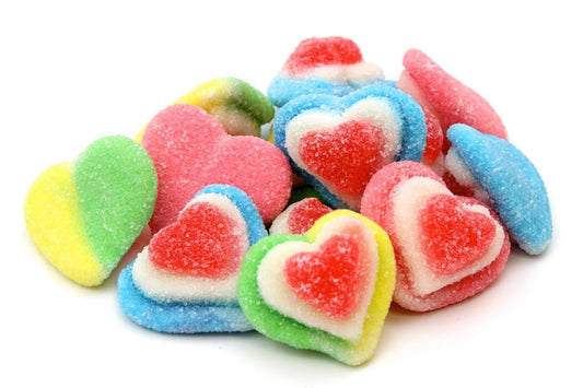 Cuori Tricolore Gommosi Zuccherati Senza Glutine 100g