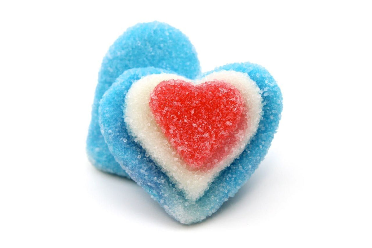Cuori Tricolore Gommosi Zuccherati Senza Glutine 100g