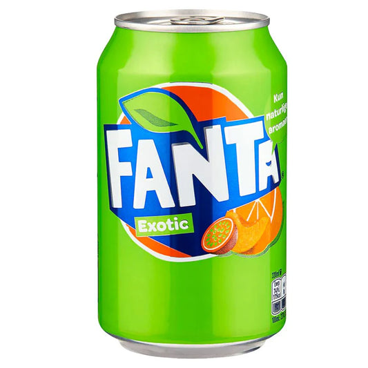 Fanta Exotic, bevanda alla frutta esotica da 330ml (confezione da 24)