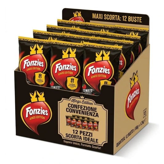 Fonzies Tomato e Chili 100g Confezione da 12 Pezzi