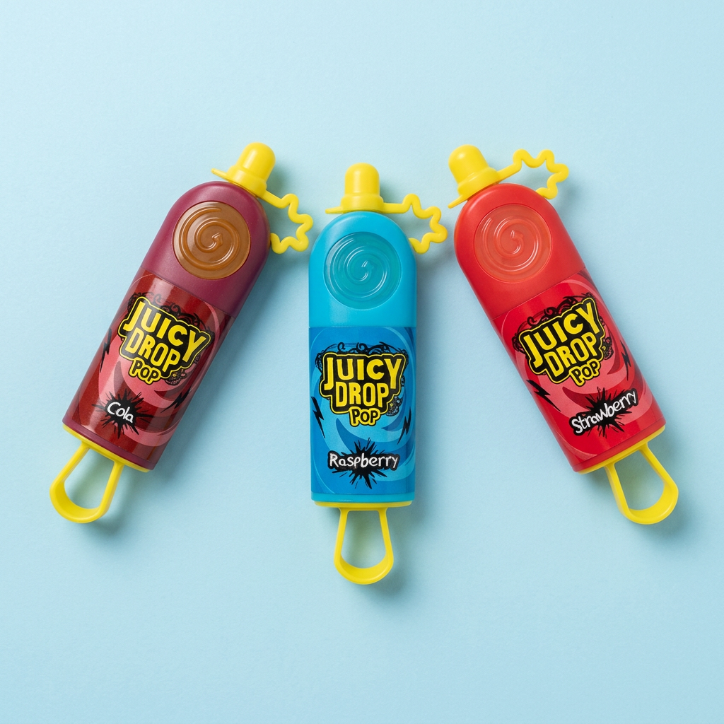 Juicy Drop Pop disposti a ventaglio