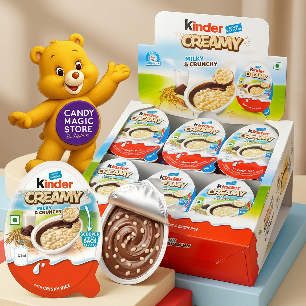 Kinder Creamy e orsetto in una composizione golosa