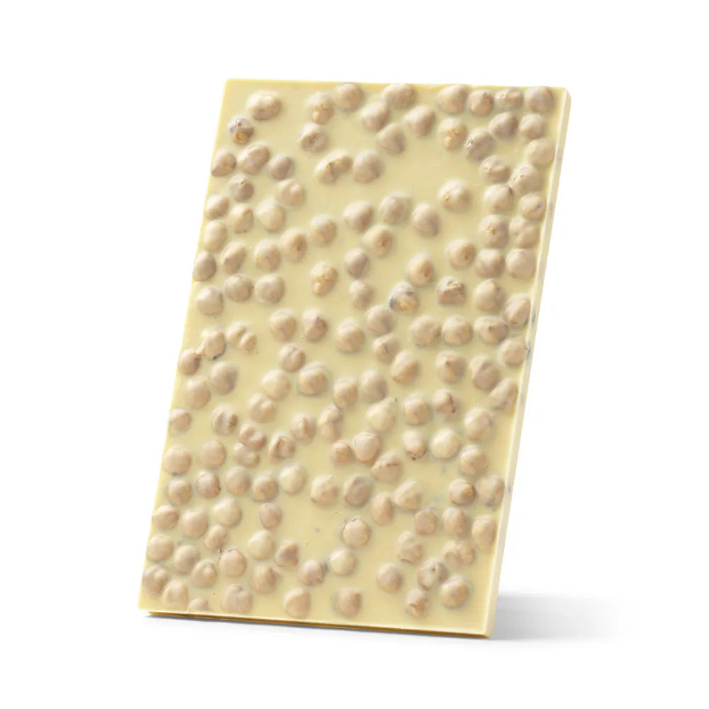Lastra di Cioccolato Bianco con Nocciole 450g