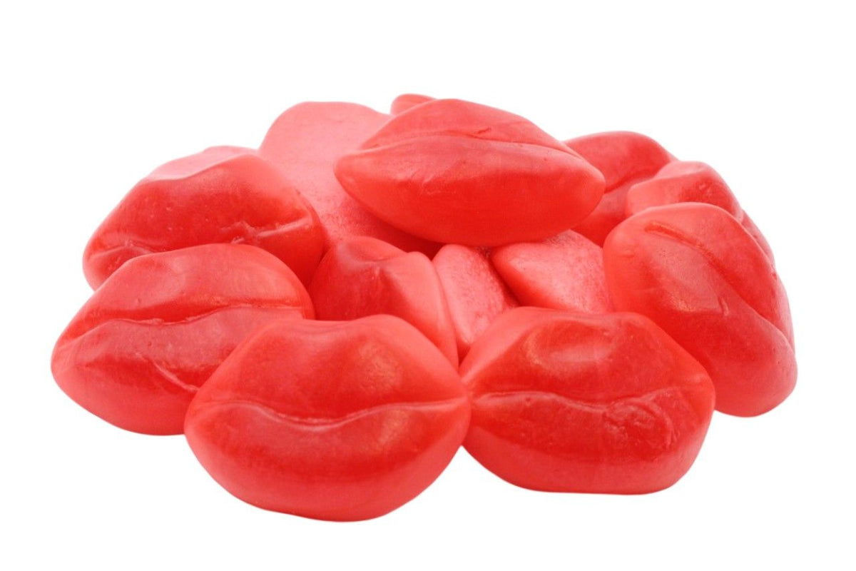Labbra Ripiene Gusto Fragola - Caramelle Gommose Bicolore Senza Glutine 100 g