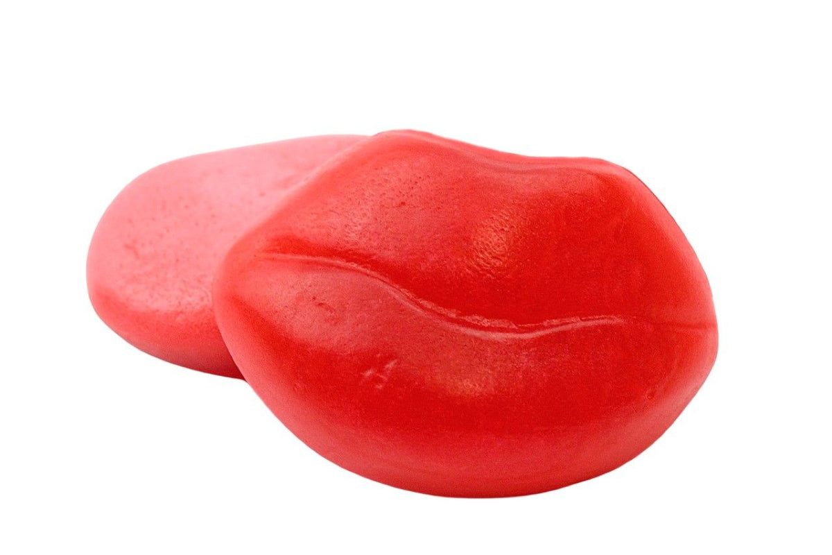 Labbra Ripiene Gusto Fragola - Caramelle Gommose Bicolore Senza Glutine 100 g