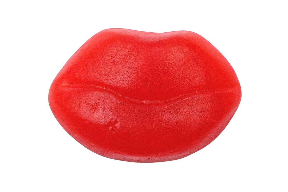 Labbra Ripiene Gusto Fragola - Caramelle Gommose Bicolore Senza Glutine 100 g