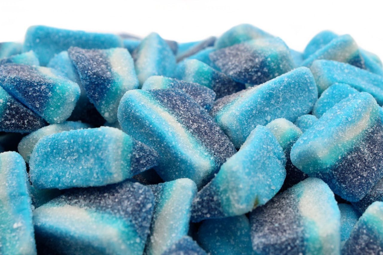 Lampone a Fette Spicchi Gommosi Zuccherati Frizzanti Senza Glutine 100g