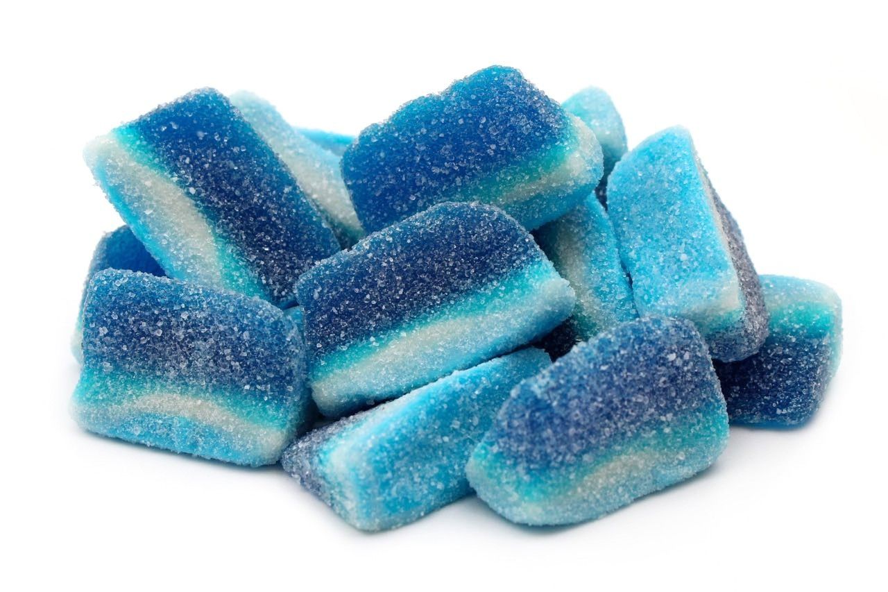 Lampone a Fette Spicchi Gommosi Zuccherati Frizzanti Senza Glutine 100g