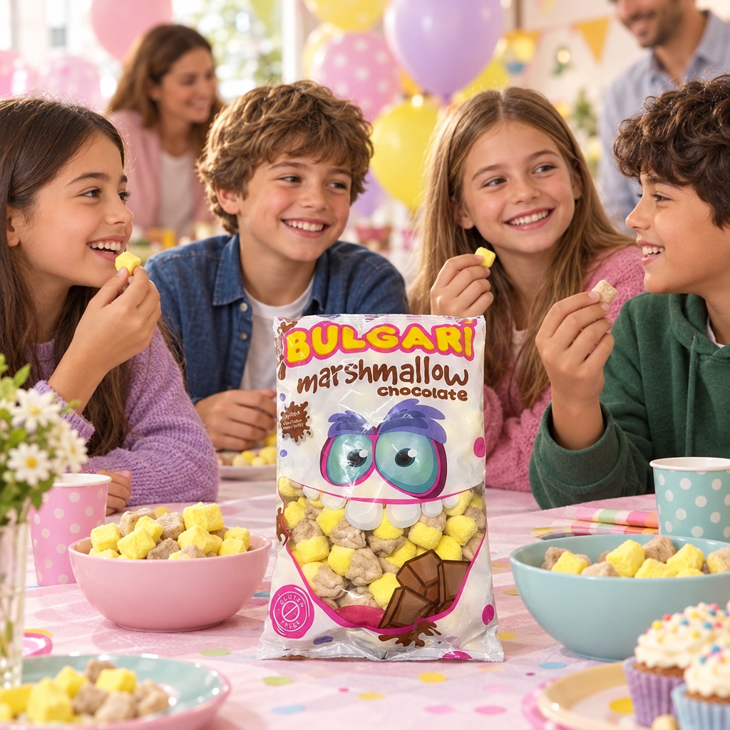 Marshmallow Bulgari durante una festa con bambini