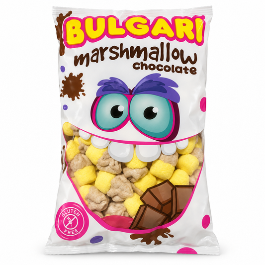 Marshmallow Bulgari su sfondo bianco