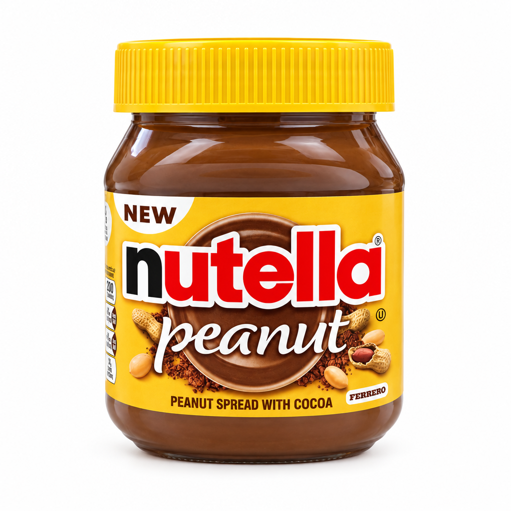 Nutella Peanut su sfondo bianco
