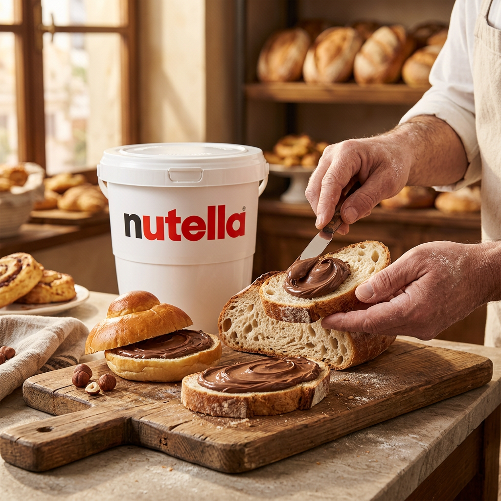 Nutella per la merenda nel pane