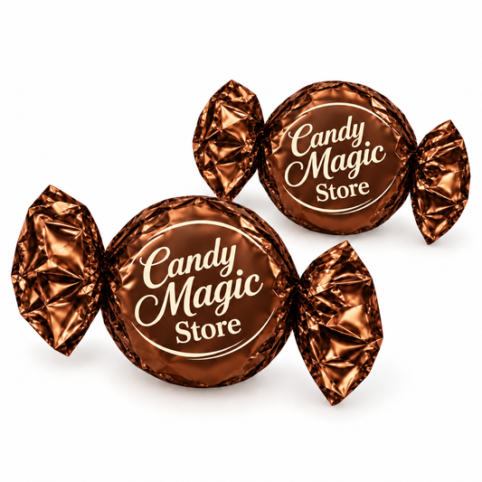 Praline Candy Magic Store con incarto marrone caldo