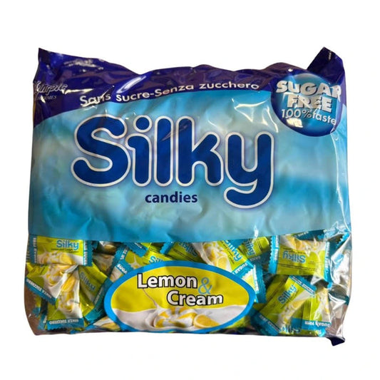 Silky Candies Limone e Crema Caramelle Senza Zucchero Confezione da 1Kg