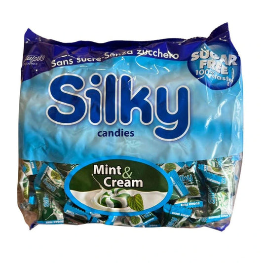 Silky Candies Menta e Crema Caramelle Senza Zucchero Confezione da 1Kg