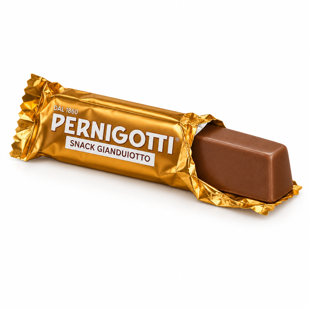 Snack gianduiotto scartato
