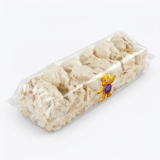 Torrone in cellophane trasparente con orsetto originale