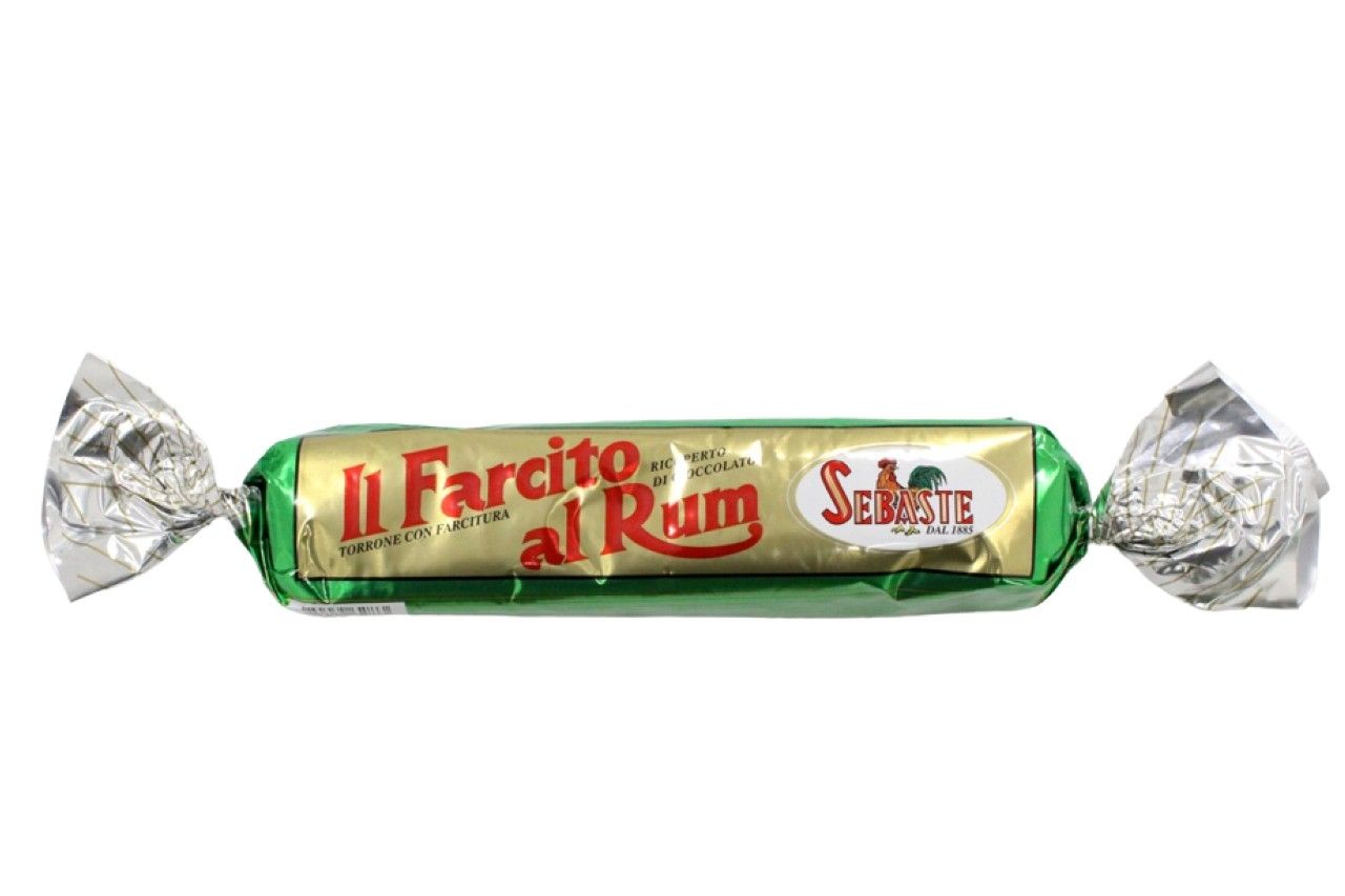 Torrone Tenero Farcito al Rhum 250g Incarto Verde Senza Glutine Sebaste