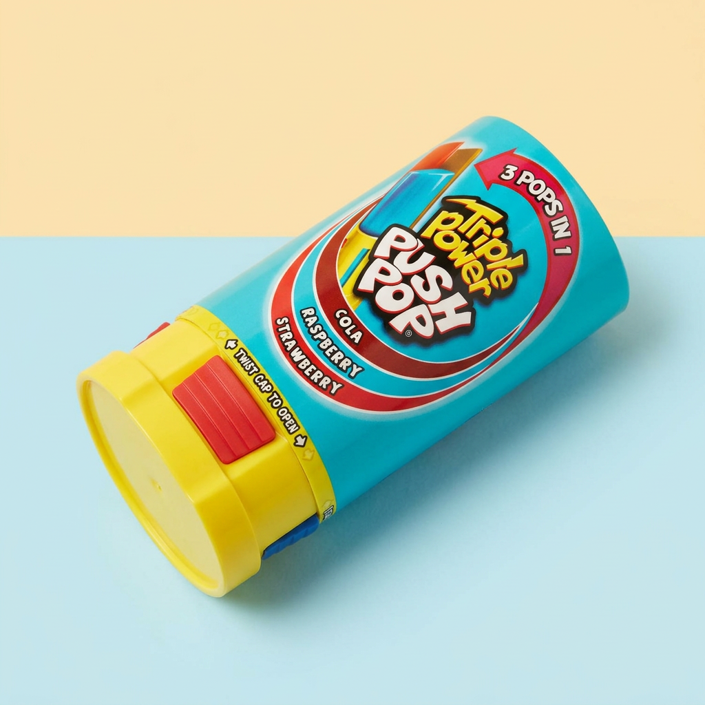 Triple Power Push Pop in composizione colorata