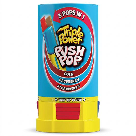 Triple Power Push Pop su sfondo bianco