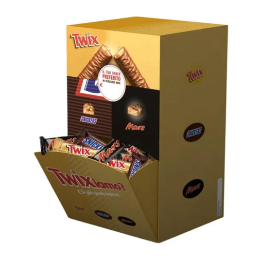 Espositore Mix Minis Mars Twix Snickers 2Kg 108 Pezzi